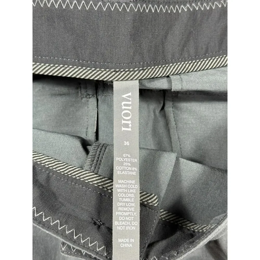 Vuori Pants Mens 36x28 Gray Aim Trouser Stretch Performance Athletic Travel Golf
